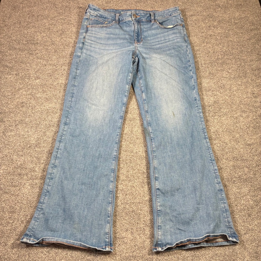 American Eagle Favorite Boyfriend Jeans Womens 16 Short Blue Stretch Denim